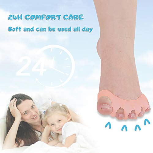 Image of Version Of Children'S Gel Toe Separator And Bunion Separator For Separating And Correcting Overlapping Toes (Children, Beige, 2 Pcs)