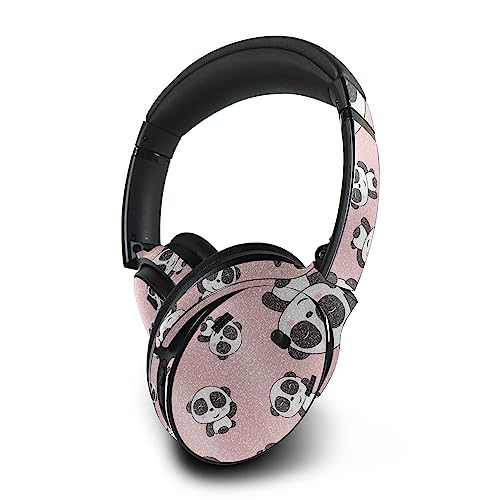 Image of MightySkins Glossy Glitter Skin Compatible with Bose QuietComfort 45 Headphones Panda Hello | Protective, Durable High-Gloss Glitter Finish | Easy to Apply | Made in The USA