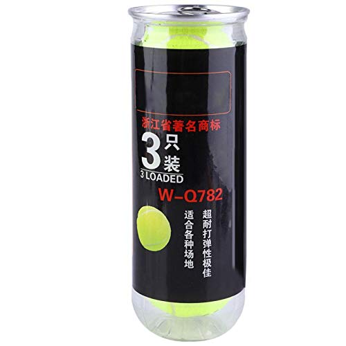 Junlucki Bolas de tênis para treinamento, 3 peças de bolas de tênis de alta elasticidade, bolas de t