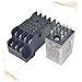 ULTECHNOVO 110v Professional Miniature Relay Set with Base for Automotive Use Dc Heavy-Duty Control for Horns Alarms Headlights and More