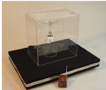 Plateau pour briser le verre à distance et tapis de pièces pour mentalisme