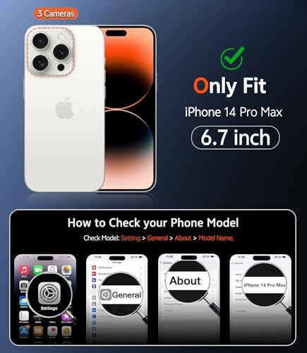Image of FNTCASE for iPhone 14 Pro-Max Case: Matte Magnetic Phone Cases with Screen Protector Compatible with Magsafe Slim Anti Yellowing Rugged Shockproof Protective Translucent Cell Cover (C-Orange)