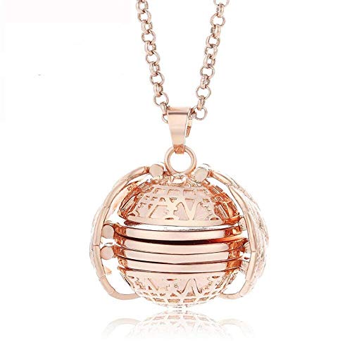 Starmood Grandissant Photo Médaillon Collier Pendentif Cadeau Bijoux Décoration pour Femmes Lady - Or Rose Cover