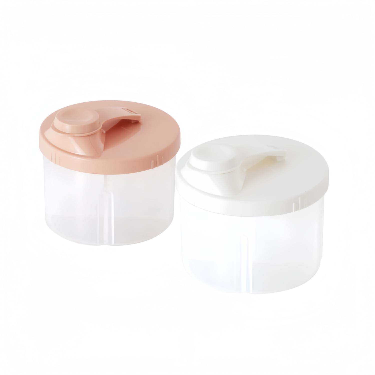 qixiang Potes de fórmula en polvo, 2 unidades de dispensadores de polvo Baby M ilk, olla de fórmula en polvo con cubierta giratoria, dispensadores de leche en polvo, dispensador de leche en polvo para