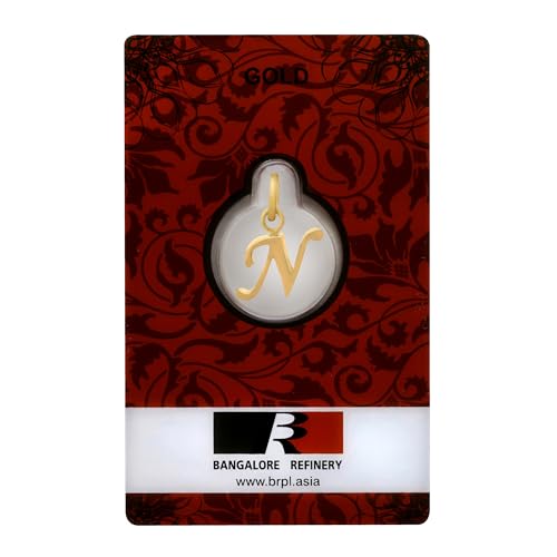 Image of Bangalore Refinery 22kt (916) Purity Gold Alphabet Pendants