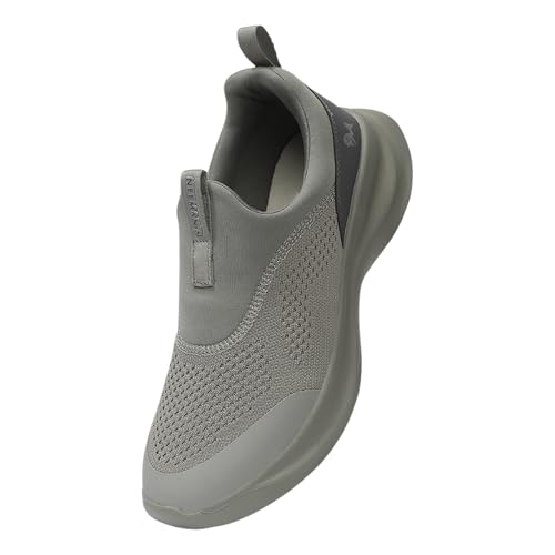 Image of Neeman's Mono Curve Men Slip On Shoes | Breathable Stretch Knit Casual Sneakers | Lightweight EVA Pebble Grip Sole | Foam Cushioned Footbed | Comfortable Everyday Walking Shoes