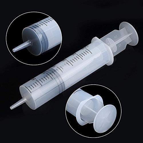 300ml Syringe with 31.5in Plastic Tubing, Reusable Extra Large Syringes for Glue Dispensing, Scientific Labs, Watering, Refilling, Filtration, Feeding, Nutrient Measuring, Motoring Applications