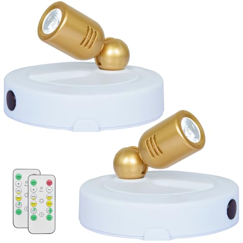 HAMVIDNE LED Spotlight Indoor, Battery Operated Spotlights with Remote, Up Lights for Plants...