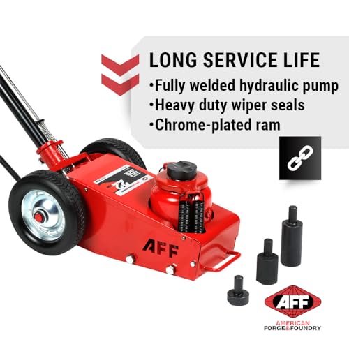Image of AFF 22 Ton Axle Jack - Single Stage Air Assist Hydraulic Truck Jack with 3 Piece Extension Kit