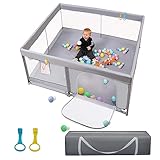 Large Baby Playpen Palopalo Playard for Toddlers with Gate 51''x51'' Indoor & Outdoor Play Pen, Baby