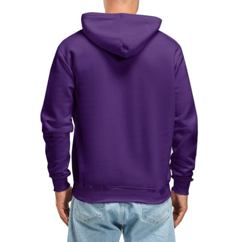 Big And Tall Hoodies For Men Casual Drawstring Essential Hooded Sweatshirt Lightweight Basic Fall Solid Color Pullovers4