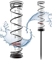 Toiclebor Regenmesser für Außenbereich,Glasröhre mit Metallständer, gut ablesbar mit rotem Schwimmer,dekorativ für Garten & Hof, Modell RM-BS7-001