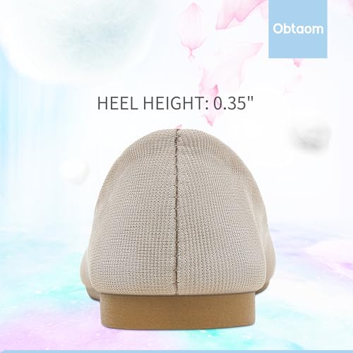 Image of Obtaom Round Toe Women Flat Shoes Slip on Girls Dress Black Ballet Flats
