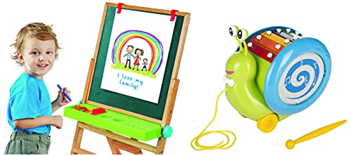 Giggles My First Easel (Multi Color) & Giggles Musical Snail, Multi Color