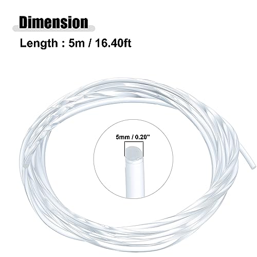 Image of ACROPIX 5mm 0.20 inch 5m 16.40ft Universal Glow Optic Fiber Cable Car Light Decoration Clear - Pack of 1