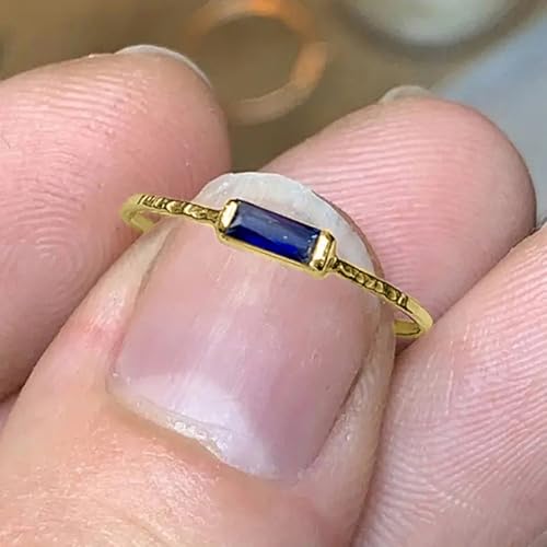 Gold Plated White Square Cubic Zirconia Exquisite Minimalist Engagement Rings Wedding Bridal Band Promise Rings Evening Parties Anniversary Valentine's Day Gifts Eternity Bands for Women4