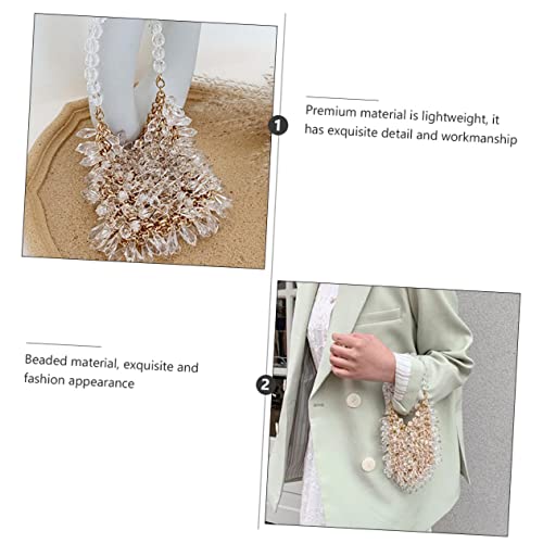 Bolso Tote con cadena de perlas para niñas miniatura 5