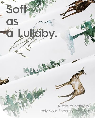 Image of Pack N Play Sheets Fitted, TotBasic Ultra Soft Animal Mini Crib Sheets, Premium Jersey Knit Pack and Play Sheets Neutral, Stretchy Play Yard Sheets for Pack and Play Mattress, 2 Pack (Bear and Dear)
