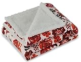 Baby Gear Soft Baby Blanket for Girl Newborn Plush Blanket for Baby 30x30 Flower Print Baby Throw Blanket