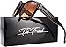 The Fresh Women's Oversized Square Jackie O Cat Eye Hybrid Butterfly Fashion Sunglasses - Exquisite Packaging (7192-Leopard Print, Gradient Brown)