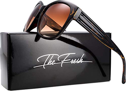 Image of The Fresh Women's Oversized Square Jackie O Cat Eye Hybrid Butterfly Fashion Sunglasses - Exquisite Packaging