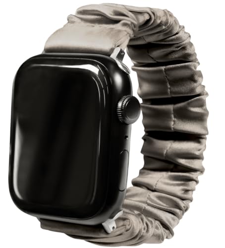 [COCOSILK] ���� �p �A�b�v���E�H�b�` �o���h ���f�B�[�X se 40mm 44mm 45mm �Ή� �V���N100�� apple watch �x���g �S�� �L�k �V���V�� ������� ���킢�� (�w�A�S��-42/44/45-13cm, �A�b�V���u��