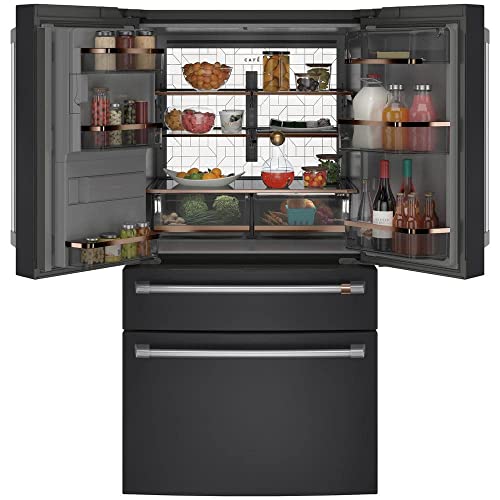 Cafe CVE28DP3ND1 27.8 cu. ft. Smart 4-Door French Door Refrigerator in Matte Black, Fingerprint Resistant and ENERGY STAR on Fridge.com