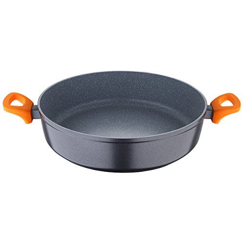 San Ignacio Lava - Paellera de 32cm - Fabricada en Aluminio Forjado - Interior Antiadherente Marmol Gris De Whitford - Inducción Total - Mango De Baquelita Con Tacto Suave