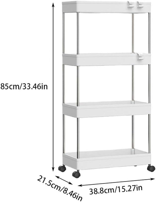 Kitchen Shelves Kitchen Storage Rack Floor-standing Multi-layer Bathroom Trolley Storage Rack Kitchen Storage Rack Storage Shelves(A)