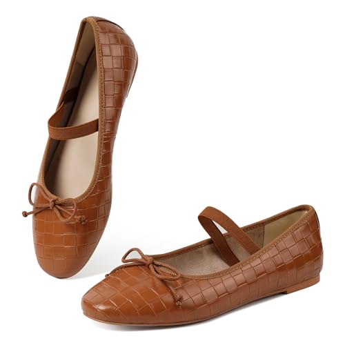 Image of Ballet Flats Mesh Shoes for Women Mary Janes Flats | Wide Feet Options, Woven Mesh Flats, Soft Cushion, Comfortable Ballerina Flats, Casual, Dress Shoes, Daily, Work, Versatile