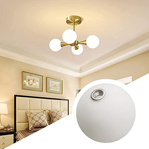Image of KCO Lighting Milk White Glass Globe Shade Replacement Frosted White Glass Lampshade Cover for Light Fixtures Wall Sconces Chandelier Pendant Light, 7.9 inch Diameter