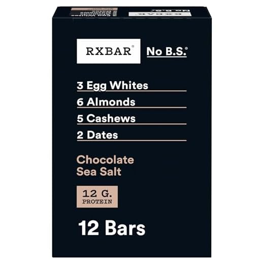 RXBAR, Chocolate Sea Salt, Protein Bar, 1.83 Ounce (Pack of 12), High Protein Snack, Gluten Free