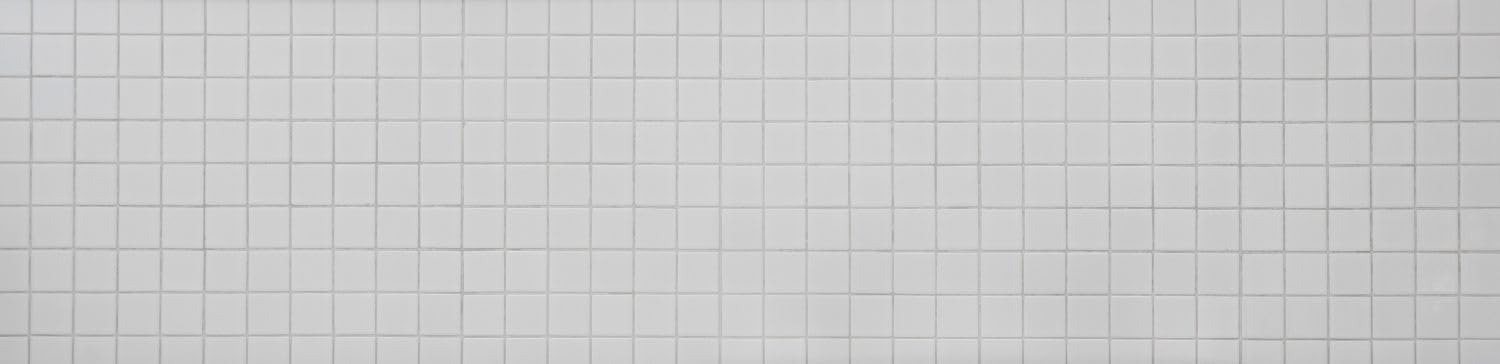 Mosaico quadrato tinta unita bianco lucido ceramica mosaico, pietra mosaico formato: 48 x 48 x 6 mm, dimensioni foglio: 300 x 300 mm, 10 fogli