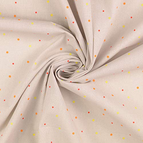 100 % algodón, lunares de colores, gris, resistente al agua, se vende por metro, 50 x 135 cm por pieza.