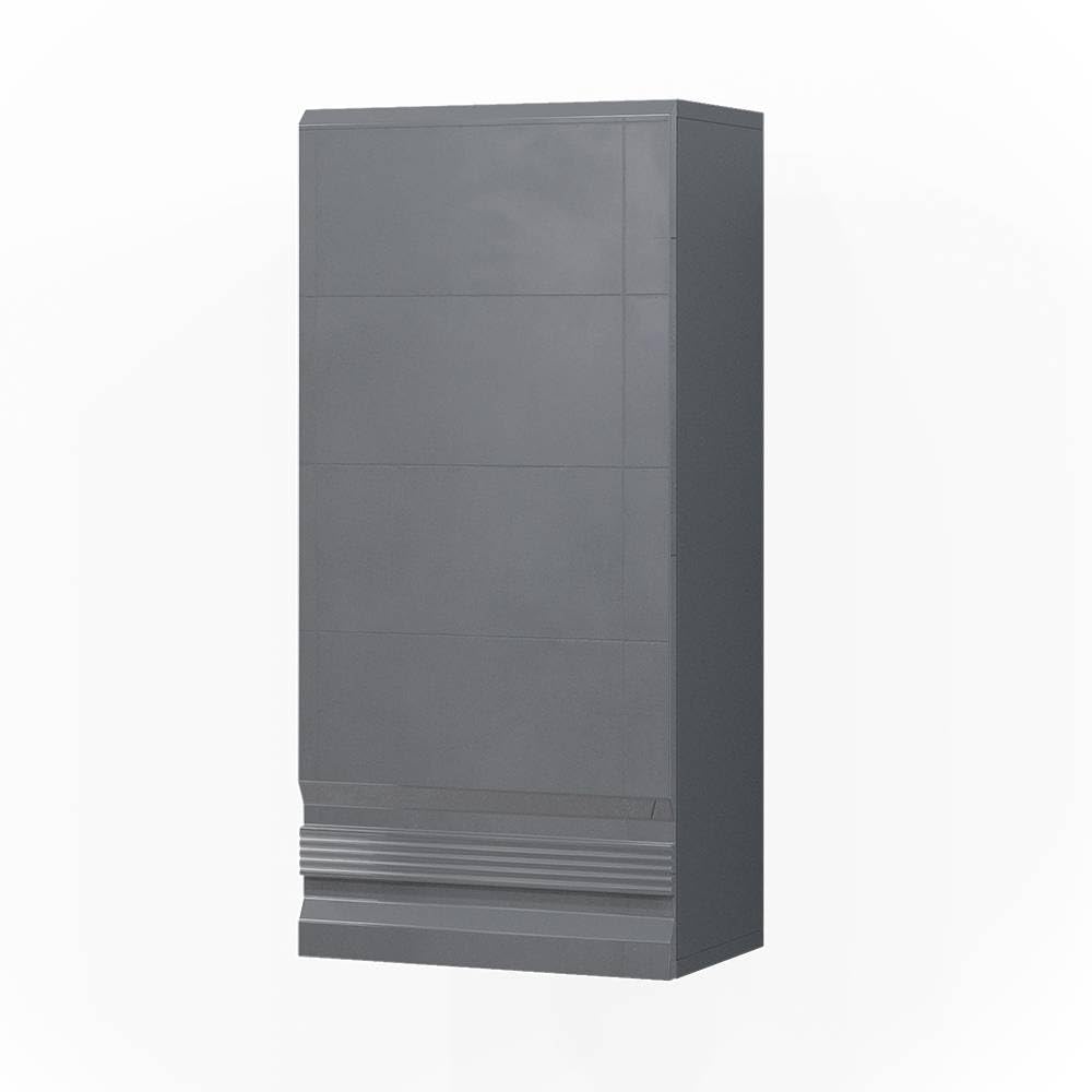 Vicco Armario de baño Fredd, Antracita Alto Brillo, 36.4 x 77 cm, de Pared con Dos estantes Interiores Ajustables