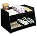 Boardwalk 99001 Condiment Organizer, 14-1/3" Width, 10-1/2" Depth, 9-2/3" Height, 6-Compartment, Black, 9.66" Height, 14.33" Width