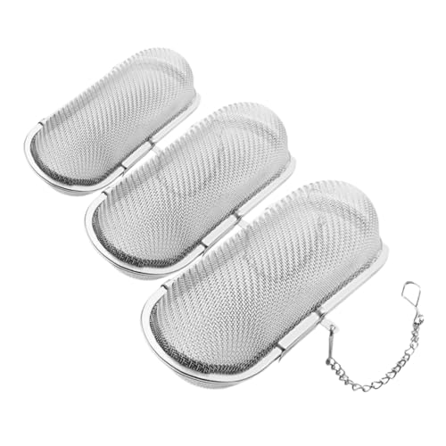 HOMOBABE 3piezas Infusor Bola De Té De Acero Inoxidable Con Filtro Fino Rectangular Reutilizable Para Preparar Té Suelto Infusor De Hierbas y Frutas Resistente y Fácil De Limpiar