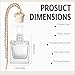 BBTO 100 Pcs Oil Air Freshener Diffuser with Wooden Cap Empty Essential Diffuser Aromatherapy Car Fresheners Car Fragrance Holder Aesthetic Decor Hanging Perfume Bottle (Clear,Square Style)