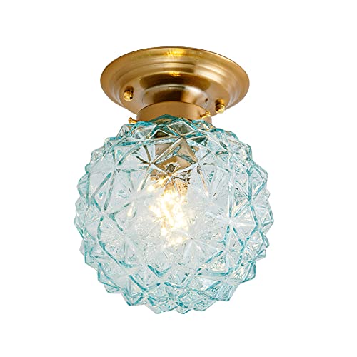 Elksdut Lámpara de Techo Moderna con Bordes y Esquinas, Pantalla de Vidrio, Luces de Techo LED Regulables, iluminación Colgante de Techo de Montaje en Superficie, lámpara de Techo de Porche