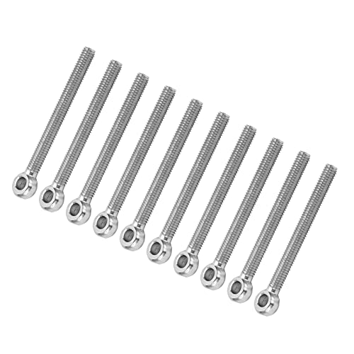 Bulloni a Occhiello M6x60, Occhielli a Vite, Ganci a Vite Ad Occhiello M6 X 60 Bulloni a Occhiello in Acciaio Inossidabile 304 Gancio Tondo Viti Ad Occhiello Filettate Confezione