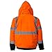 New York Hi-Viz Workwear WJ9011-XL Men's ANSI Class 3 High Visibility Bomber Safety Jacket, Waterproof (Extra Large, Orange)