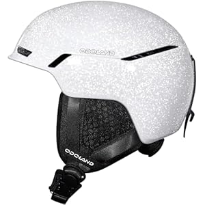 Odoland Casco da Sci per Uomo Donna Ragazzo e Ragazzi, Casco da Snowboard Ruota Regolabile, Ottima Ventilazione, Casco Ski per Sci Pattinaggio Snowboard Bianco Arcobaleno L (59-63 CM)