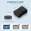 10 PZS Adaptador Acoplador HDMI con Baño de Oro, Acoplador HDMI de Alta Velocidad Hembra a Hembra Negro 4