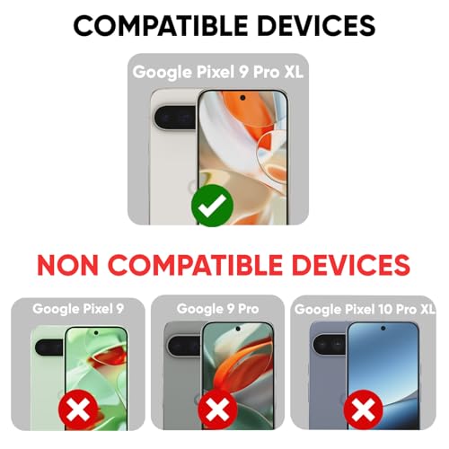 Image of POPIO Tempered Glass Screen Protector Compatible for Google Pixel 9 Pro XL (Black) with Edge to Edge Coverage and Easy Installation kit