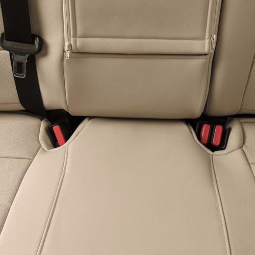 Image of EKR Rav4 Seat Covers Custom Fit for Toyota RAV4 Adventure,TRD-Off Road 2019 2020 2021 2022 2023 2024, Leather Car Seat Cover Full Set for SUV,Faux Leather(Beige)