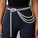 COSYDAYS Silver Chain Belt Waist Fashion Waist Body Chain Jewelry for Women