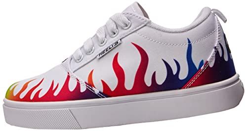 Heelys Girls Wheeled Footwear Skate Shoe, White/Rainbow, 1 Big Kid Us #TOP7