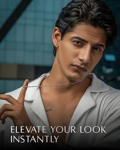 RTZN® Gold Rope Chain for Men – 3mm Mens Rope Chain – Premium Stainless Steel Necklace for Men & Boys – Non-Tarnish & Waterproof Silver, Gold Mens Chain Necklaces – 18/20/22/24/26 Inches3