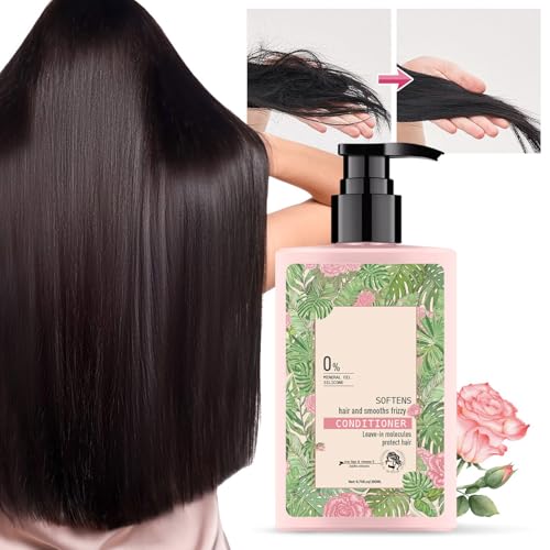 Acondicionador con aroma a rosa mosqueta para el cabello, reduce el encrespamiento y fortalece el cabello HzN877 (200 ml)