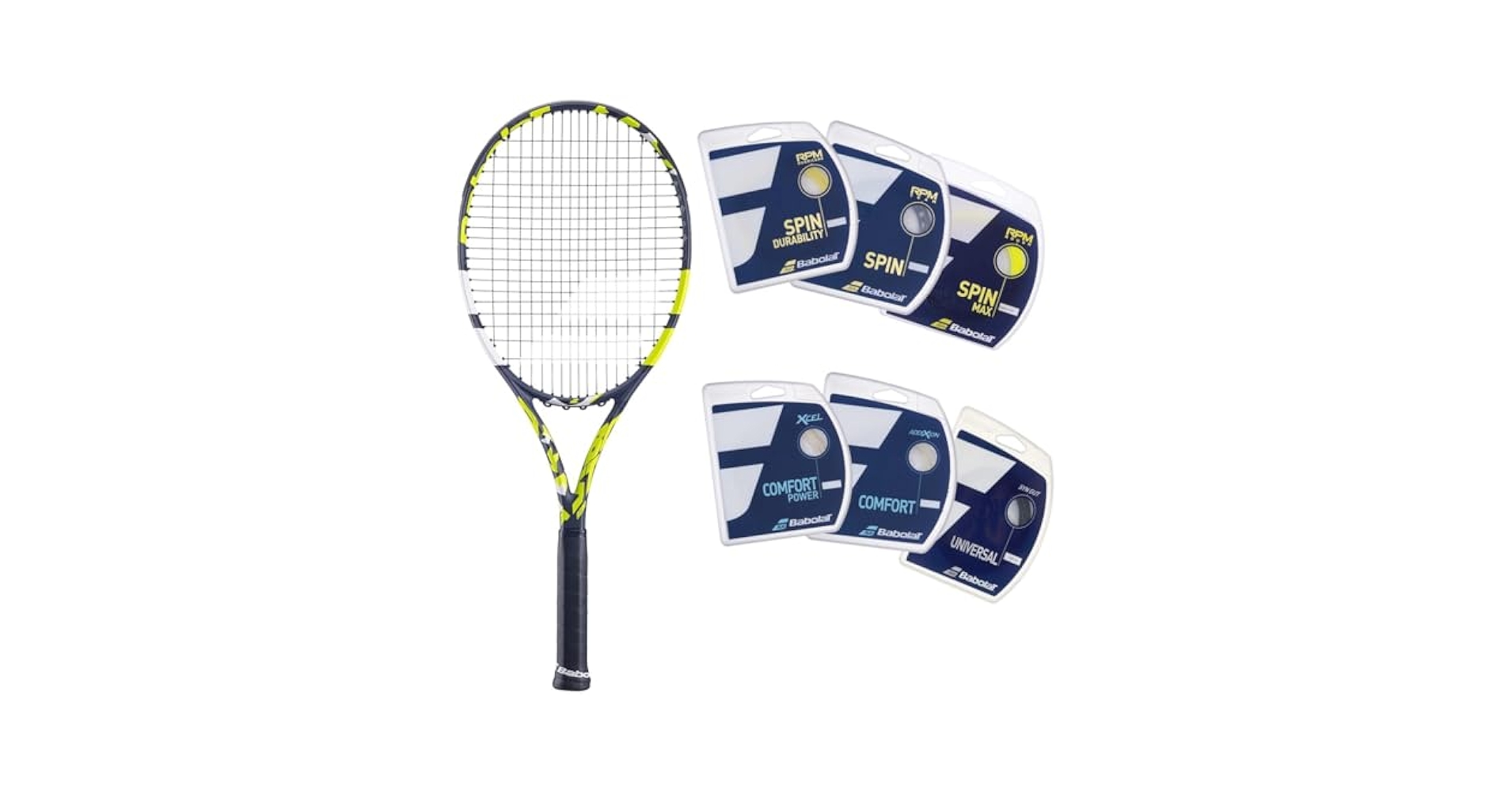 Amazon.com : Babolat Evo Aero Tennis Racquet (Yellow) Strung